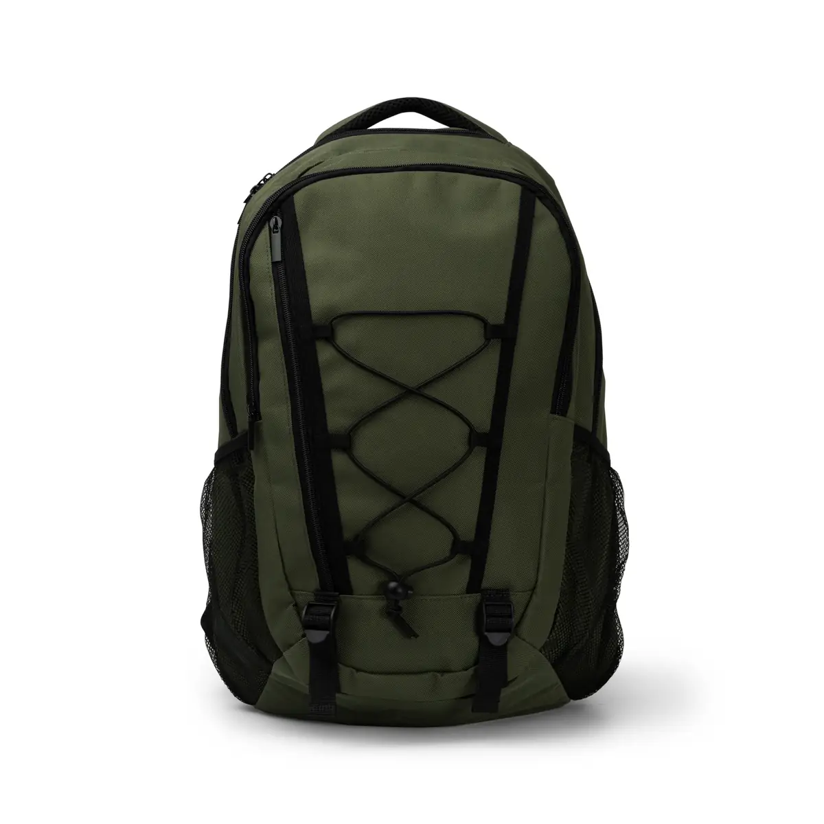 Mochila de doble compartimento Stamina Donker 1838 4 Mochila de doble compartimento Stamina Donker 1838, verde oscuro, vista frontal de la mochila