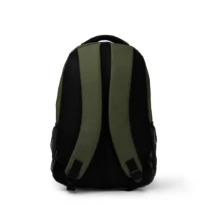 Mochila de doble compartimento Stamina Donker 1838, verde oscuro, vista posterior de la mochila