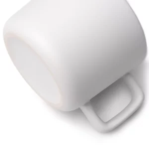 Taza con tapa de bambú Stamina Molok 1841, blanco, detalle de la base de la taza