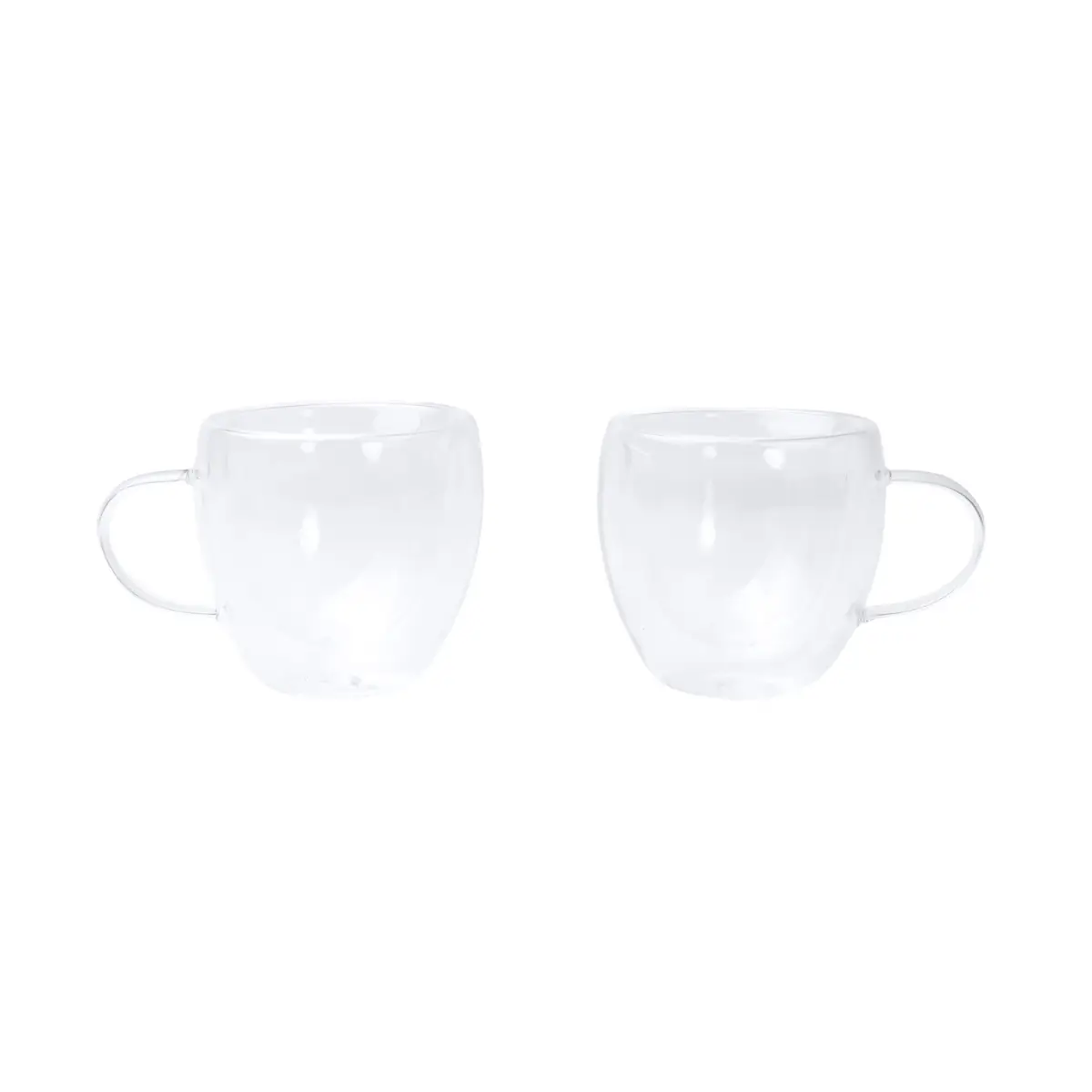 Set 2 tazas con posavasos Stamina Robus 1849 4 Set 2 tazas con posavasos Stamina Robus 1849, transparente, vista de las dos tazas sin los posavasos