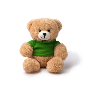 Pack de 10 peluches Stamina Jazz 1853, sudadera en verde helecho, vista frontal del peluche