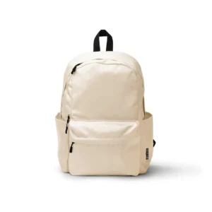 Mochila de nylon reciclado Stamina Tomin 1868, beige, vista frontal de la mochila