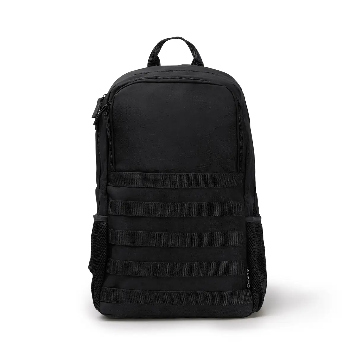 Mochila de RPET Stamina Bufalo 1870 2 Mochila de RPET Stamina Bufalo 1870, negro, vista frontal de la mochila