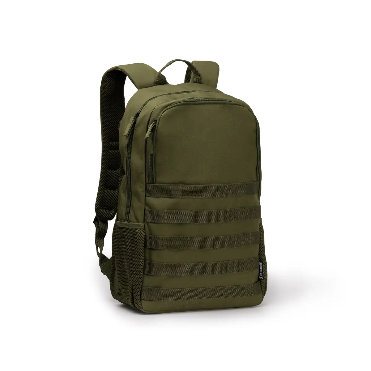 Mochila de RPET Stamina Bufalo 1870 5 Mochila de RPET Stamina Bufalo 1870, verde oscuro, vista de la mochila en perspectiva