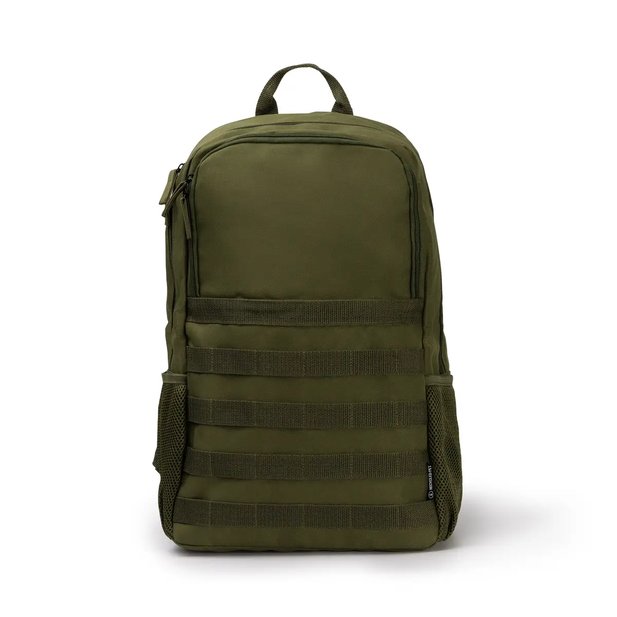 Mochila de RPET Stamina Bufalo 1870 4 Mochila de RPET Stamina Bufalo 1870, verde oscuro, vista frontal de la mochila