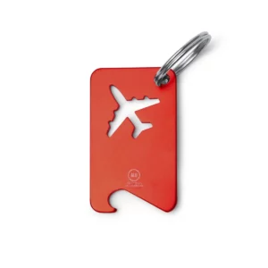 Llavero abridor avión Stamina Flapik 1876, rojo, vista frontal del modelo