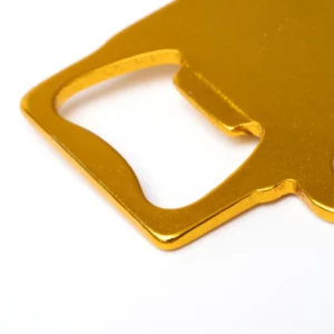 Llavero abridor jarra Stamina Artois 1878, amarillo, detalle del abridor