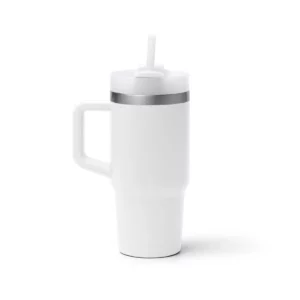 Taza térmica Stamina Gotex 1881, blanco, vista frontal del producto