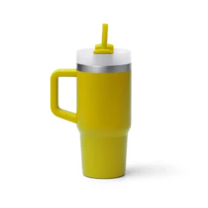 Taza térmica Stamina Gotex 1881, amarillo, vista frontal del producto