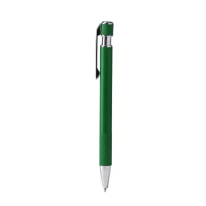 Bolígrafo de aluminio reciclado Stamina Blomy 1893, verde helecho, vista frontal del bolígrafo