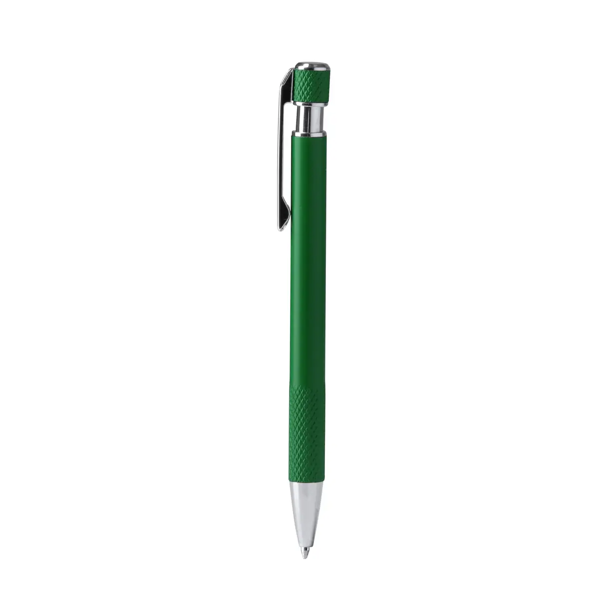 Bolígrafo de aluminio reciclado Stamina Blomy 1893 5 Bolígrafo de aluminio reciclado Stamina Blomy 1893, verde helecho, vista frontal del bolígrafo