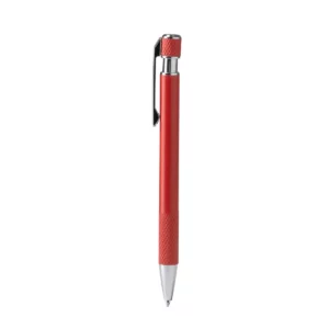 Bolígrafo de aluminio reciclado Stamina Blomy 1893, rojo, vista frontal del bolígrafo