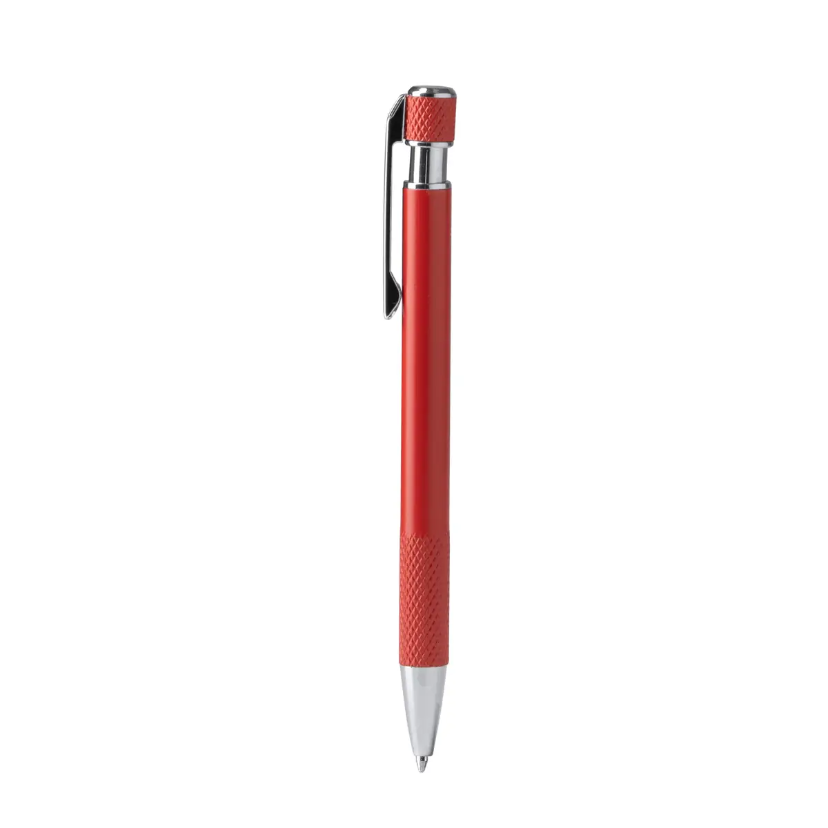 Bolígrafo de aluminio reciclado Stamina Blomy 1893 2 Bolígrafo de aluminio reciclado Stamina Blomy 1893, rojo, vista frontal del bolígrafo