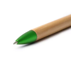 Bolígrafo puntero de bambú Stamina Vilon 1898, bambú con detalles verdes, detalle de la punta