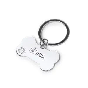 Llavero hueso Stamina Chop 1902, plata, ejemplo de marcaje sobre el modelo