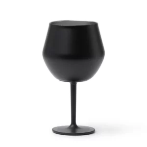 Vaso convertible en copa Stamina Frades 1908, negro, vista frontal del producto