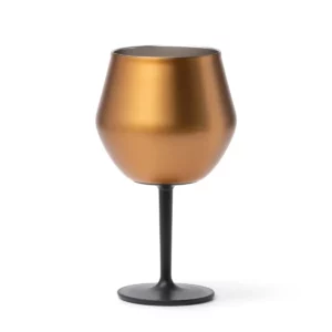 Vaso convertible en copa Stamina Frades 1908, oro, vista frontal del producto