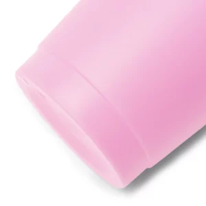Pack de 10 vasos con pajita Stamina Baky 1995, rosa, detalle de la base del vaso