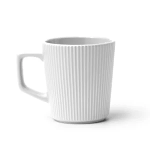 Taza de cerámica mate Stamina Buks 2000, blanco, vista frontal del producto