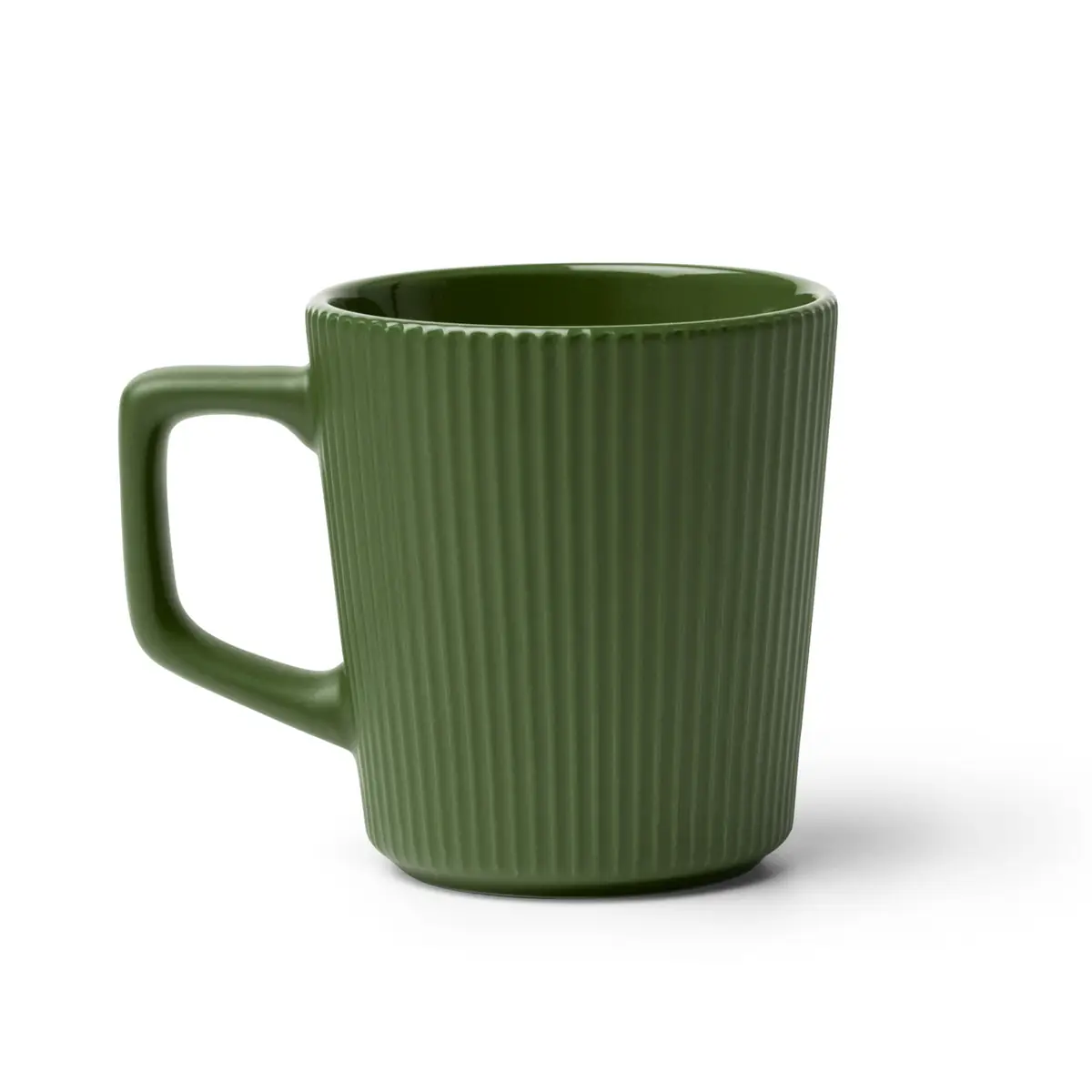 Taza de cerámica mate Stamina Buks 2000 5 Taza de cerámica mate Stamina Buks 2000, verde oscuro, vista frontal del producto