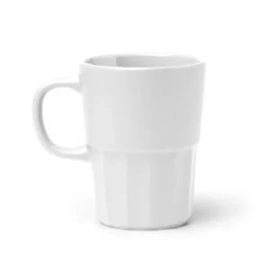 Taza de cerámica mate Stamina Lunger 2012, blanco, vista frontal del producto