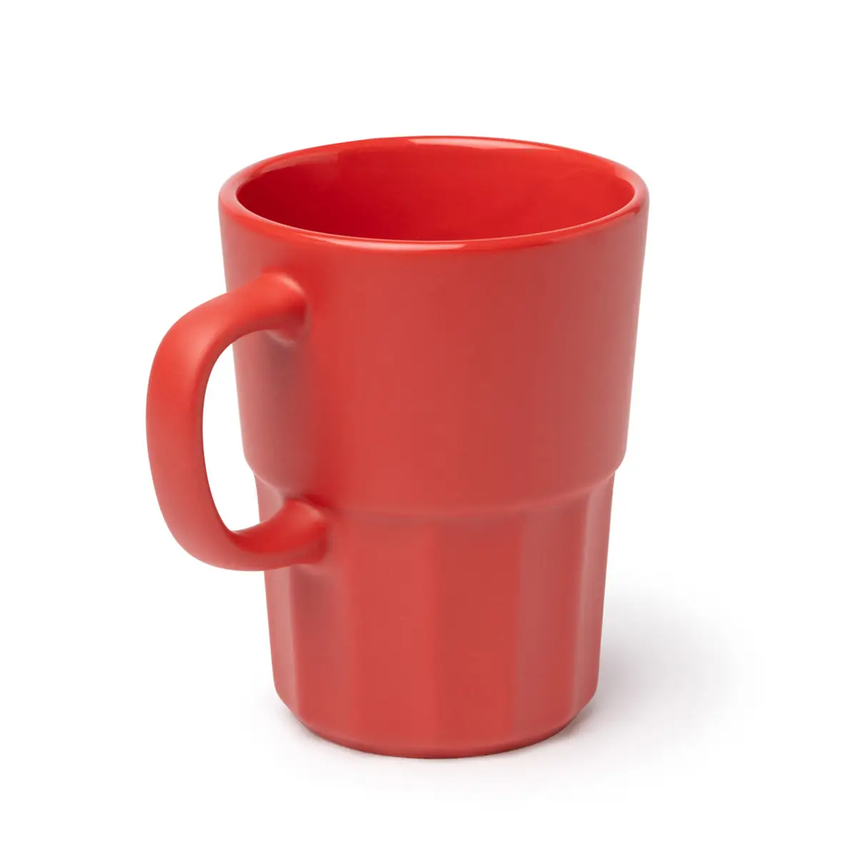 Taza de cerámica mate Stamina Lunger 2012 5 Taza de cerámica mate Stamina Lunger 2012, rojo, vista superior de la taza en perspectiva