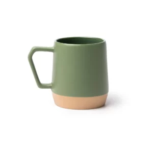 Taza de cerámica bicolor Stamina Tidak 2013, verde salvia, vista frontal del producto