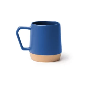 Taza de cerámica bicolor Stamina Tidak 2013, azul profundo, vista frontal del producto