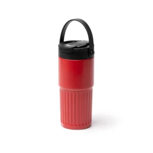 Vaso térmico Stamina Tumbat 2015, rojo oscuro, vista del vaso en perspectiva