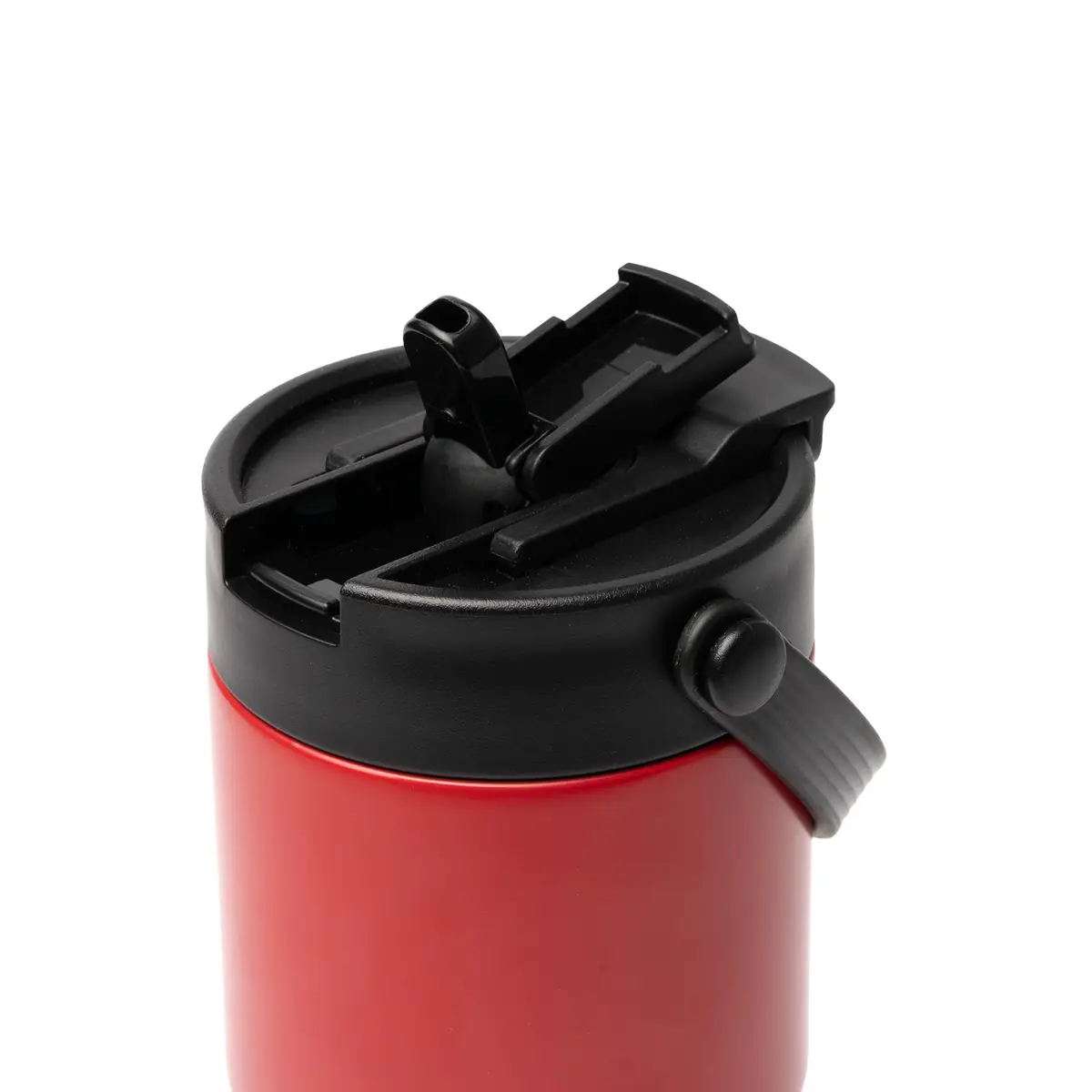 Vaso térmico Stamina Tumbat 2015 7 Vaso térmico Stamina Tumbat 2015, rojo oscuro, detalle de la pajita y de su cierre