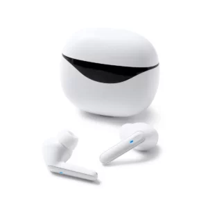 Auriculares con estuche Stamina Tacet 3040, blanco, vista del estuche y los auriculares