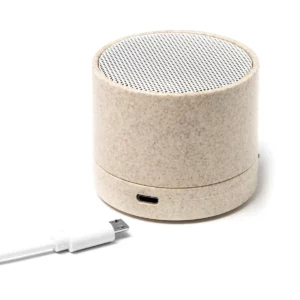 Altavoz inalámbrico Stamina Kumber 3198, crudo, vista con cable de carga