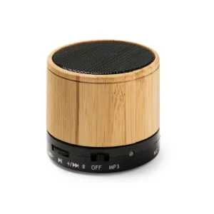 Altavoz inalámbrico Stamina Nervo 3306, negro, vista de tres cuartos con controles