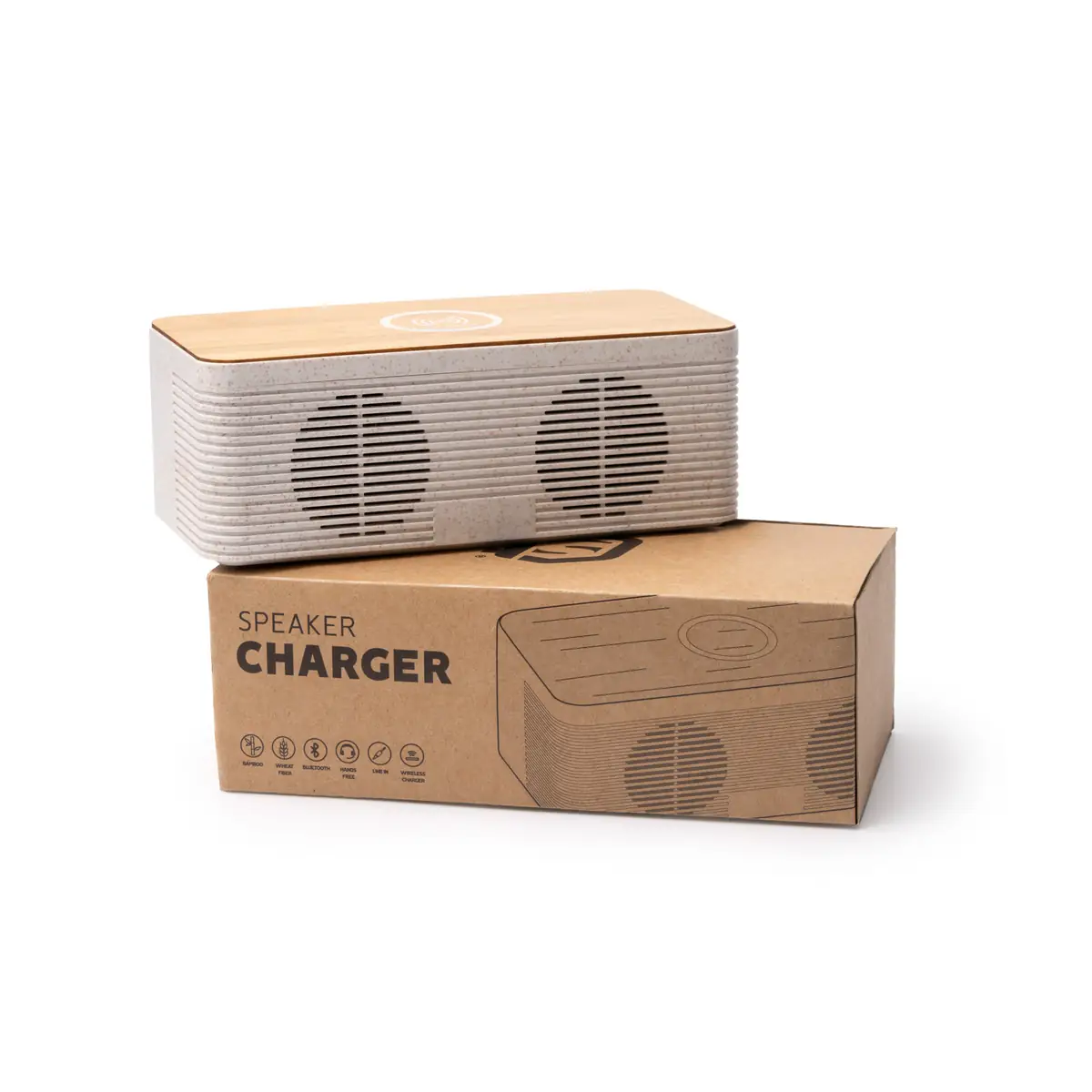 Altavoz con carga inalámbrica Stamina Zatox 3308 5 Altavoz con carga inalámbrica Stamina Zatox 3308, crudo, presentación con caja
