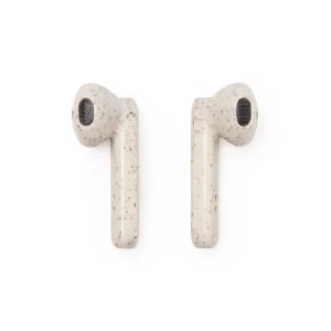 Auriculares con estuche Stamina Burak 3309, crudo, vista de los dos auriculares
