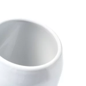 Jarra de cerámica para sublimar Stamina Samui 3987, blanco, detalle superior del borde y del interior