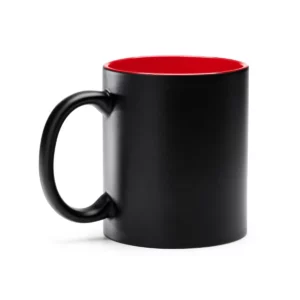 Taza con interior de color Stamina Macha 3997, rojo, vista frontal del producto