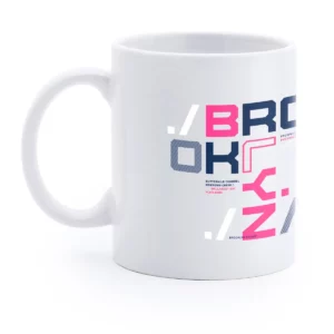 Taza de cerámica para sublimar Stamina Lima 4000, blanco, ejemplo de la taza con un diseño impreso