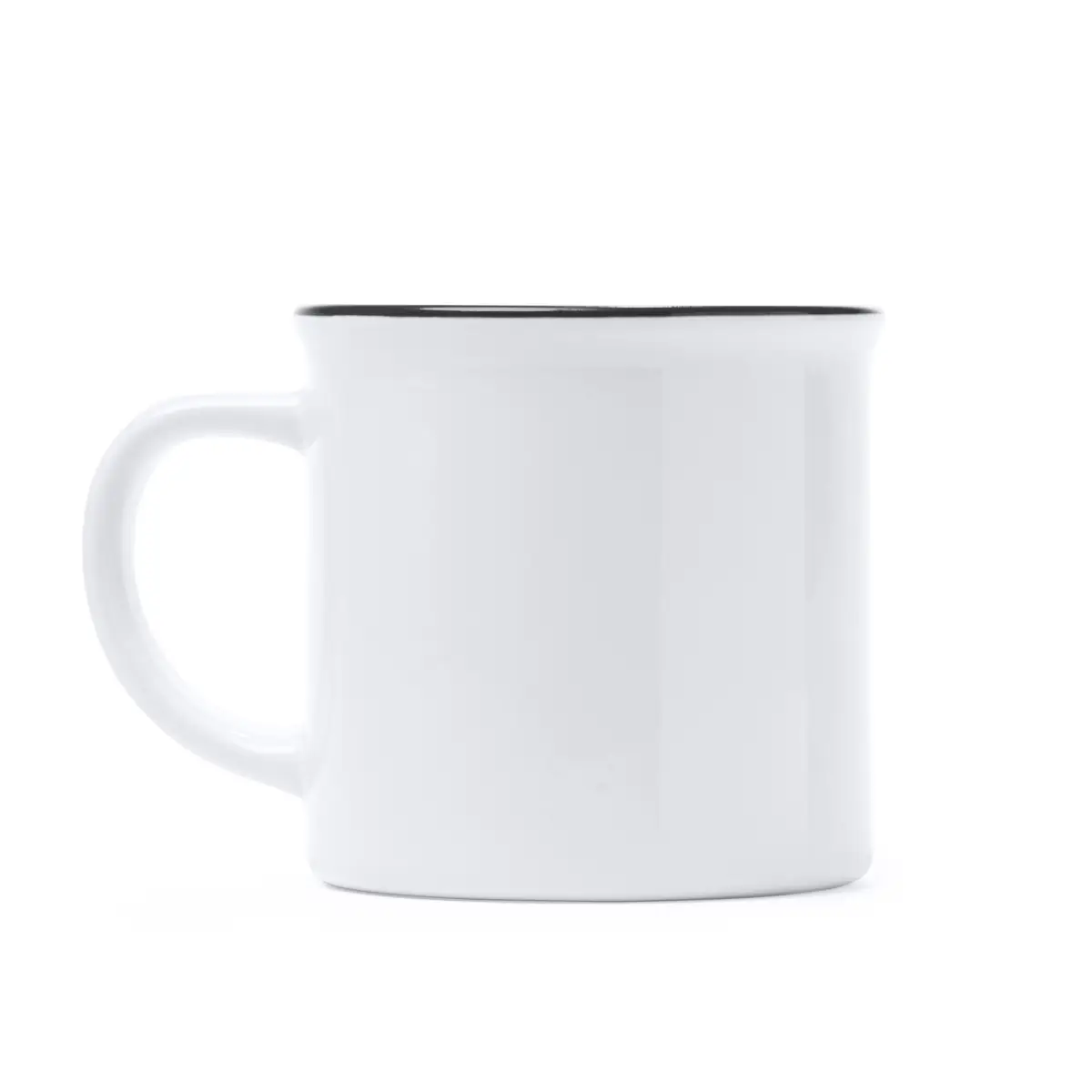 Taza retro para sublimar Stamina Kumbo 4002 3 Taza retro para sublimar Stamina Kumbo 4002, blanco/negro, vista frontal del producto