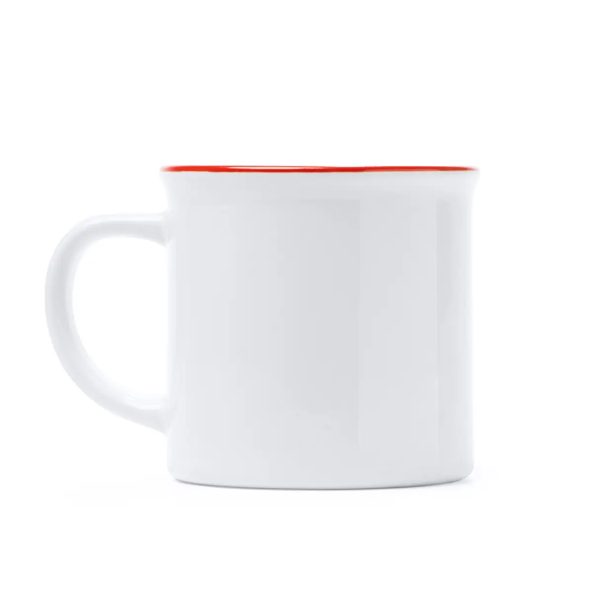 Taza retro para sublimar Stamina Kumbo 4002 1 Taza retro para sublimar Stamina Kumbo 4002, blanco/rojo, vista frontal del producto