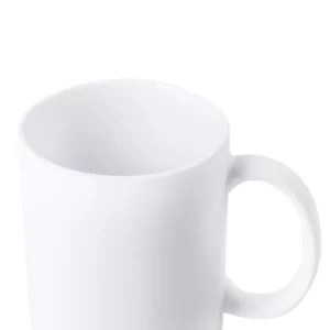 Taza mate para sublimar Stamina Rambu 4003, blanco, detalle superior del interior y del asa