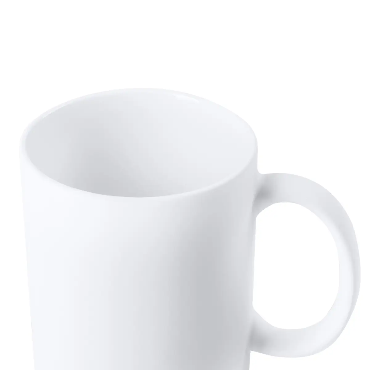 Taza mate para sublimar Stamina Rambu 4003 4 Taza mate para sublimar Stamina Rambu 4003, blanco, detalle superior del interior y del asa