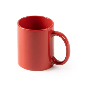 Taza de cerámica Stamina Papaya 4006, rojo, vista superior de la taza roja en perspectiva