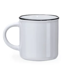 Taza retro de cerámica Stamina Jack 4010, blanco/blanco, vista frontal del producto