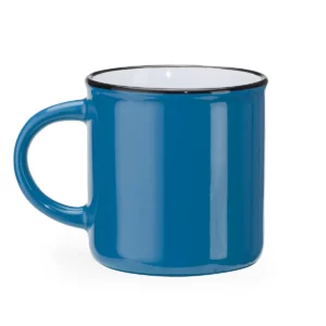 Taza retro de cerámica Stamina Jack 4010, royal claro/blanco, vista frontal del producto