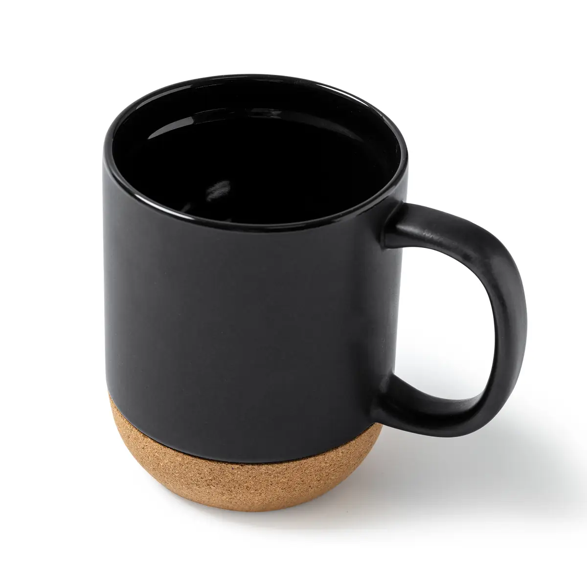 Taza con base de corcho Stamina Rosella 4013 4 Taza con base de corcho Stamina Rosella 4013, negro, detalle superior del interior y del asa