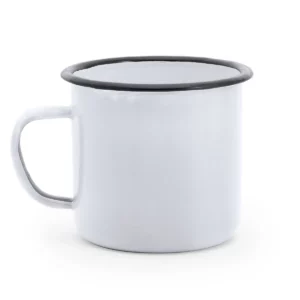 Taza metálica Stamina Anon 4015, blanco/blanco, vista frontal del producto