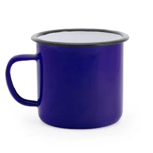 Taza metálica Stamina Anon 4015, royal/blanco, vista frontal del producto