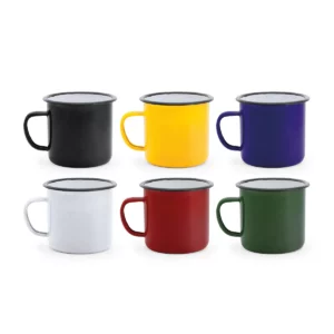 Taza metálica Stamina Anon 4015, vista conjunta de las seis combinaciones disponibles