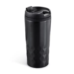 Vaso de acero Stamina Salak 4028, negro, vista frontal del producto